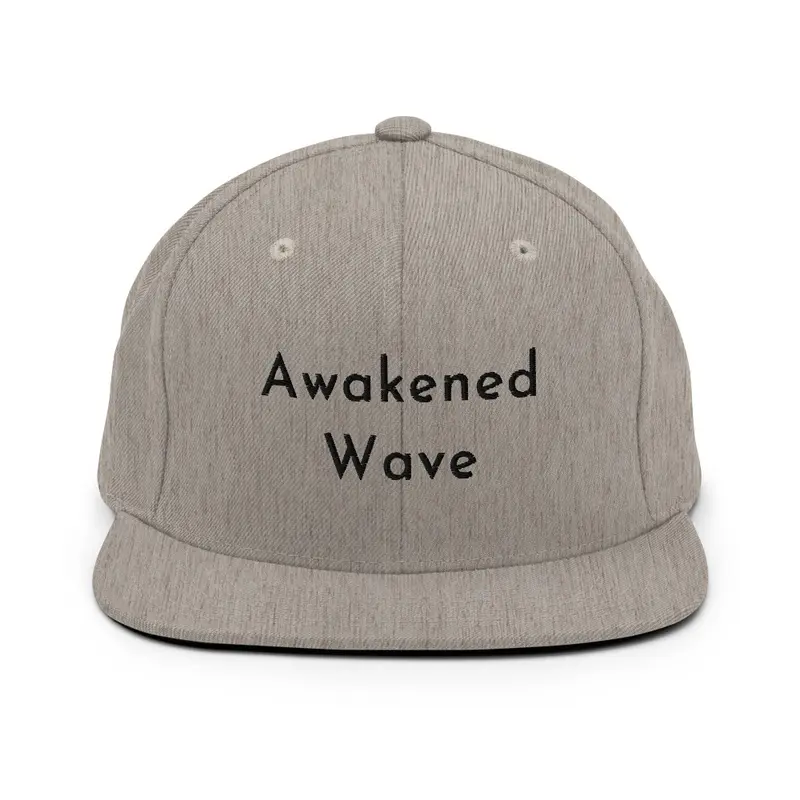 Awakened Wave Snapback Black Wording