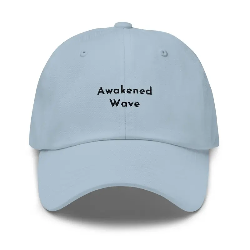 Awakened Wave Black Wording Cap